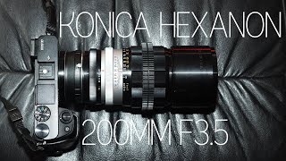 Konica Hexanon AR 200mm F35 Lens Review [upl. by Akirehs944]