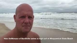 Riding High Waves at Misquamicut State Beach [upl. by Kenny]