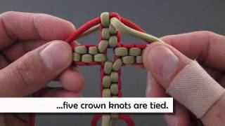 How to Make a Paracord Cross Necklace by TIAT [upl. by Connelley]