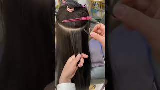 6D3 hair extensions device 6d hairextensionist hairsalon hairfactory hairextensions [upl. by Yatnod]