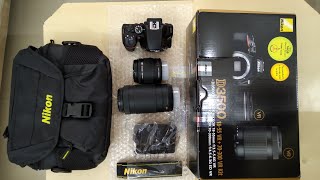 Unboxing NIKON D3500 with review  Best DSLR camera [upl. by Anaitsirk515]