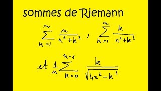 PREPA MPSISommes de Riemann 3 exemples très connus [upl. by Akenet443]