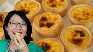 Pasteis de nata avec pâte feuilletée maison  Version originale portugaise [upl. by Atsiuqal]