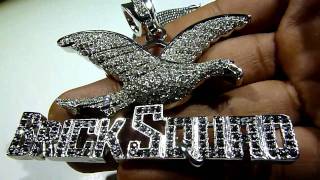 SOLDquotBrick Squadquot WhiteBlack lab diamond pendant with FREE franco chain included [upl. by Airotahs]