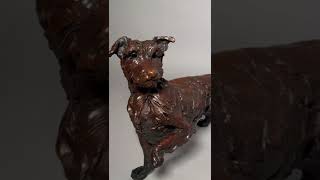 Lifesize Jack Russell bronzesculpture domesticanimals jackrussells doglover dogsculpture [upl. by Aserat]