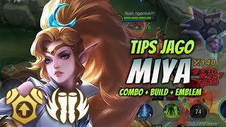 CARA MAIN MIYA ITEM BARU  BUILD amp EMBLEM MIYA TERSAKIT 2023   MIYA GOLD LANE GAMEPLAY [upl. by Negiam]