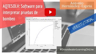 Clase a distancia  11  AQTESOLV Software especializado para interpretar pruebas de bombeo [upl. by Roice]