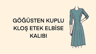 ÇOK KOLAY KUPLU KLOŞ ETEK ELBİSE KALIBI [upl. by Eltsryk75]