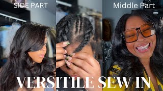 No Leave Out Tutorial💟Versatile Sewin Curly Human Hair wClaw Clips Ftelfinhair fyp reels [upl. by Yenruoj]