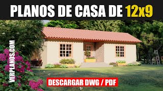 Planos de casa de campo ¡Gratis 3 dormitorios 1 piso DWG  PDF [upl. by Elleb]