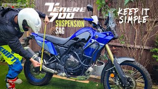 Yamaha Tenere Suspension Sag  Quick Guide [upl. by Eednahs]