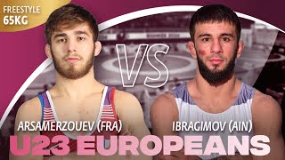 Khamzat ARSAMERZOUEV FRA vs Ibragim IBRAGIMOV AIN  U23 Euro Championships 2024  FS 65Kg Gold [upl. by Arias977]