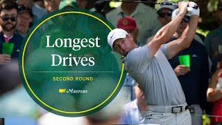 The Longest Drives From the 2024 Second Round  The Masters [upl. by Alokin790]