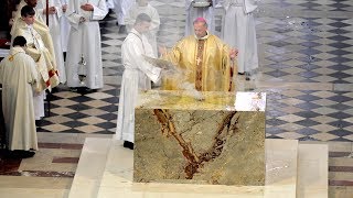 Consécration du nouvel autel de la cathédrale St Étienne de Meaux dimanche 8 avril 2018 [upl. by Eisus]