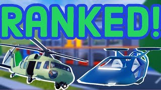 2022 Every 1m Vehicle Ranked  Roblox Jailbreak [upl. by Grefer550]