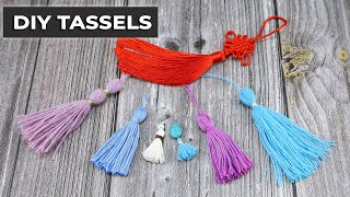 How to Make Tassels the EASY way  2 METHODS DIY Tassel out of YARN or Embroidery Thread [upl. by Inhoj344]