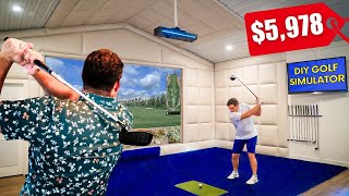 How I Built a 50000 Golf Simulator For 5978 DIY EASY CHEAP HOME GOLF SIM [upl. by Kinsler]