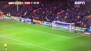 Luis Suarez Hattrick Goal v Norwich 280412 [upl. by Sheri212]