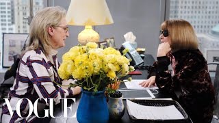 Meryl Streep Meets Anna Wintour at Vogue [upl. by Atinyl]