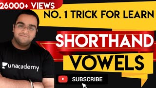 No1 TRICK FOR LEARN SHORTHAND VOWELS🔥🔥 [upl. by Ahsiekam995]