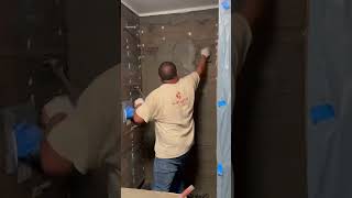 Master Shower amp Guest Bathroom Scratch amp Metal Lath Cement diy tutorial construction cement fyp [upl. by Ahon]