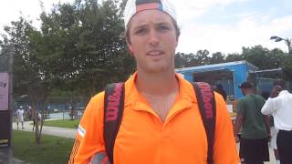 Rhyne Williams after round 1 win Tallahassee Challenger 2014 [upl. by Kuehnel]