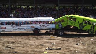 Demolition derby  BIG BUS  Lachute 2018 [upl. by Akemal110]