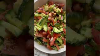 Cucumber Tomato Avocado Salad [upl. by Nirrak]