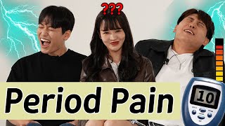 BOYS VS GIRLS Tries Period Pain Simulator For The First Time l Korean Japanese Chinese [upl. by Rivkah]