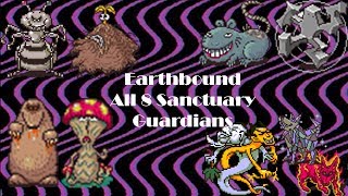 Earthbound  All 8 Sanctuary Guardian Fights [upl. by Lallage29]