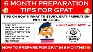 GPAT Preparation in 6 Months  GPAT Preparation Carewell Classes [upl. by Burke]