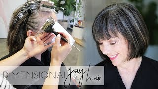 How to add dimension back into Natural Gray Hair Color  Transition to Gray Hair Naturally [upl. by Gievlos]