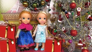 Christmas  Elsa and Anna toddlers  Santa gifts  Tree decoration [upl. by Aver]