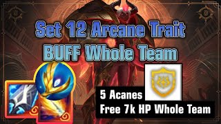 5 Arcane Xerath Carry  Free 7k HP Whole Team  TFT Set 12 PBE [upl. by Ettesil]