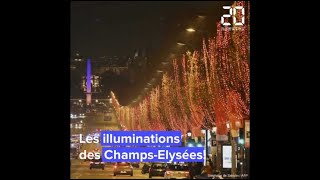 ChampsElysées  On a participé à l’installation des illuminations de Noël [upl. by Hajile]