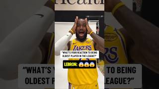 Bron reacts to being oldest in the league😱 [upl. by Naujaj782]