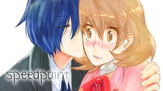 Speedpaint  Minato amp Yukari Persona 3 [upl. by Phaih314]