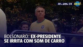 Bolsonaro se irrita com carro de som em evento na Paulista [upl. by Annaiek]