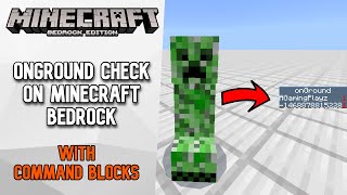 OnGround Check with Command Blocks  Minecraft Bedrock Edition  MCPEMCBEPS4xBoxSwitchWin10 [upl. by Akirdnwahs]