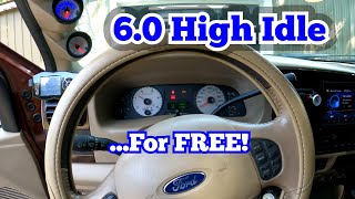 Hidden Feature High Idle  How to Enable it on Your Ford 60 Powerstroke Diesel [upl. by Svirad29]