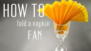 How to Fold a Napkin into a Fan [upl. by Ailisec]