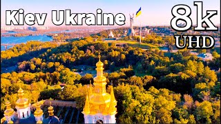 Kiev  Kyiv in 8K  Kiev Ukraine in 8K Drone [upl. by Bickart]