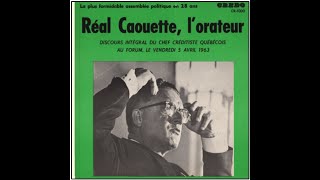 Réal CAOUETTE du Crédit Social au Forum de Montréal  1963 [upl. by Adrell]