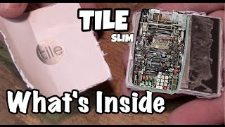 Whats Inside a TILE SLIM  The world’s thinnest Bluetooth tracker [upl. by Eirrej]