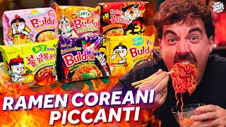 Ramen COREANI iper PICCANTI  Buldak Taste Test [upl. by Linzy]