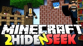 Minecraft Hide and Seek 2  THE RUNNING BOOKSHELF Jerome Husky and Bodil40 [upl. by Tennos]