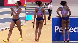 Khaddi Sagnia  Long Jump National Record 692m  Indoor Grand Prix Glasgow  25022018 [upl. by Mharg]