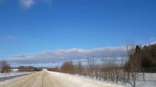 Winter Straße blauer Himmel WolkenAutoreise durch Russlandnew video footage doku 2017 [upl. by Ahtnahc]