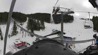 Jasná ski resort Chopok Slovakia A chairlift B5 from Koliesko to Luková in VR360 GoPro Max [upl. by Nonnaihr571]