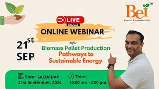 Exclusive Webinar Biomass Pellet Production Training  Online Webinar  Biomass Training [upl. by Hainahpez276]